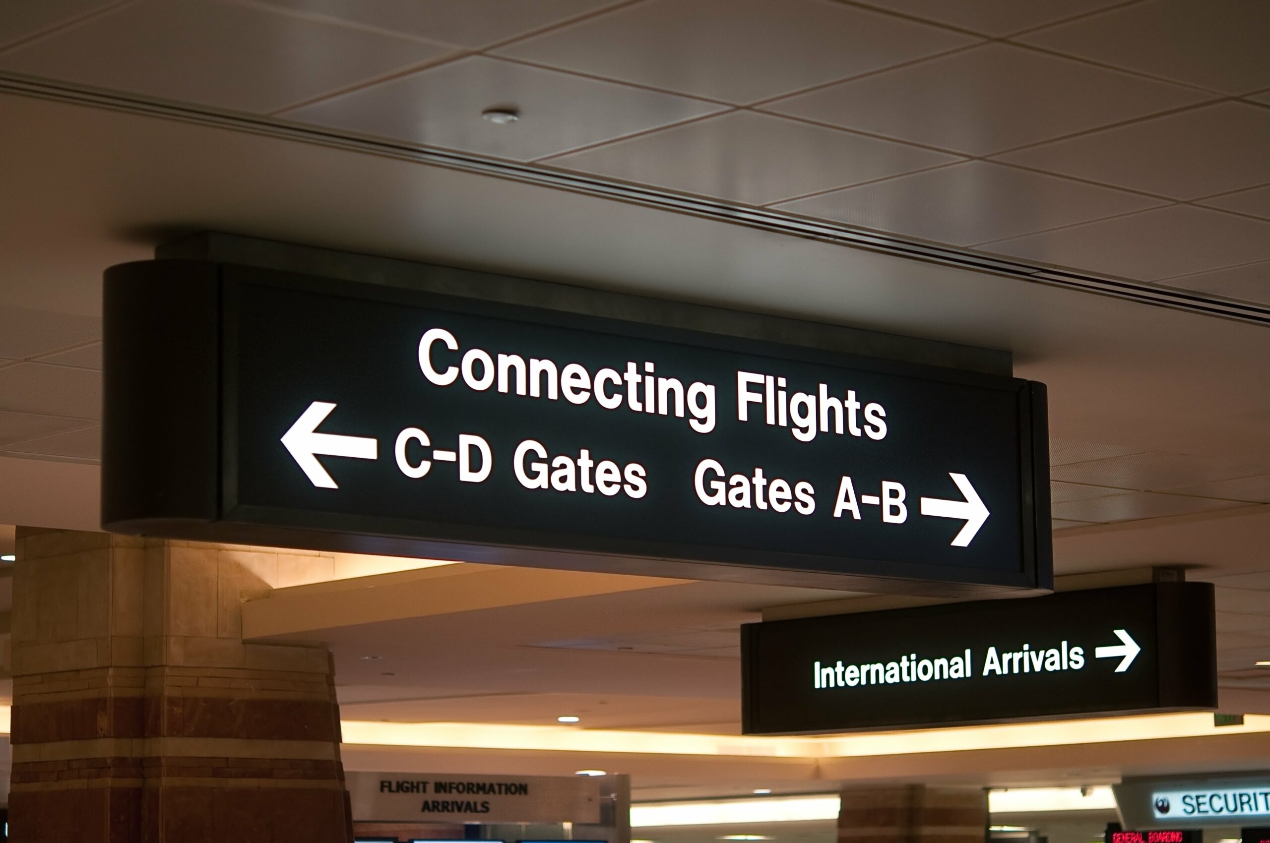 Connecting Flights Sign