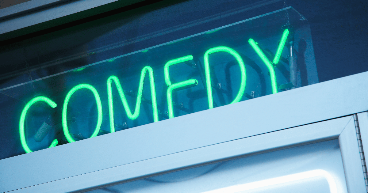 Comedy neon sign - Las Vegas Comedy Clubs Guide